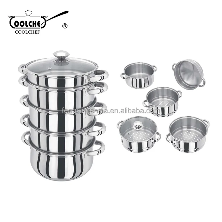 5 Layer Stainless Steel Steamer Pot