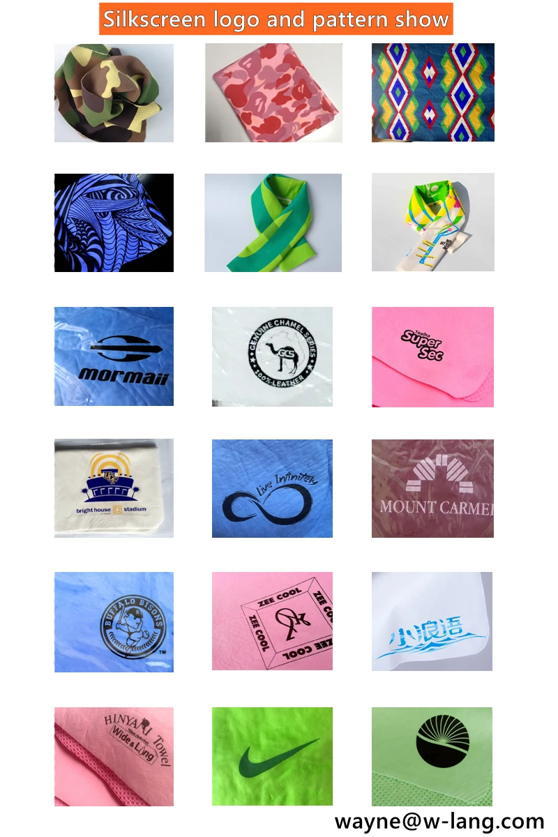 printed colorful PVA cool cooling chilly pad ice cold towel