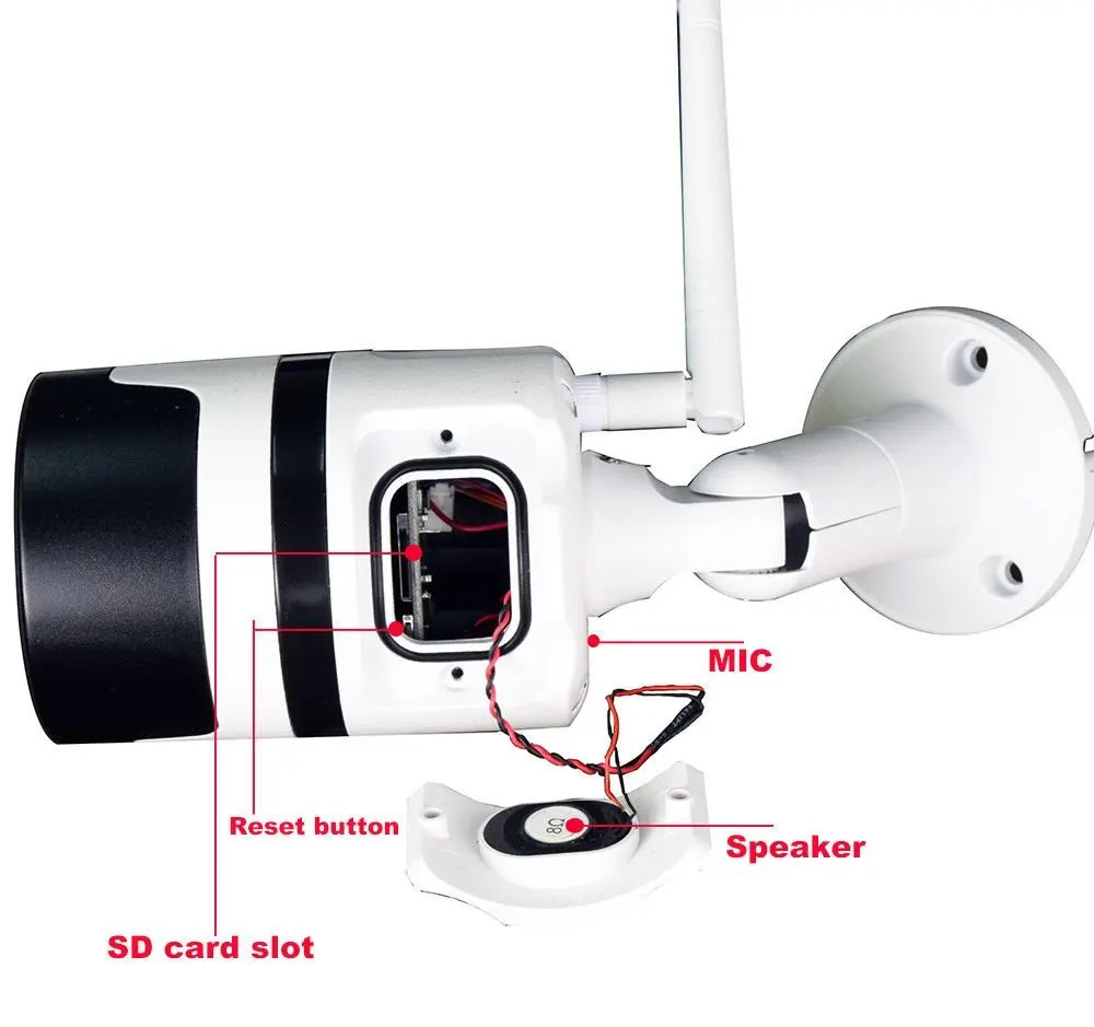 Smart IP66 Wire-Free Wifi Security Camera h 265 waterproof outdoor bullet cctv surveillance system