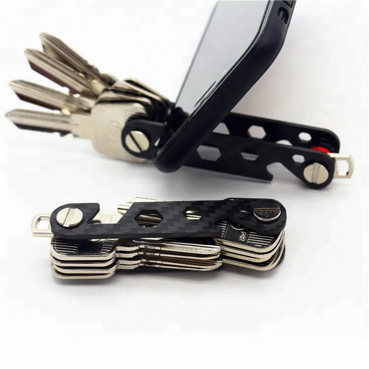 New Design Key FOB Cover Case Best Gift Cool Ultralight  Key Ring Carbon Fiber Smart Key Holder Organizer