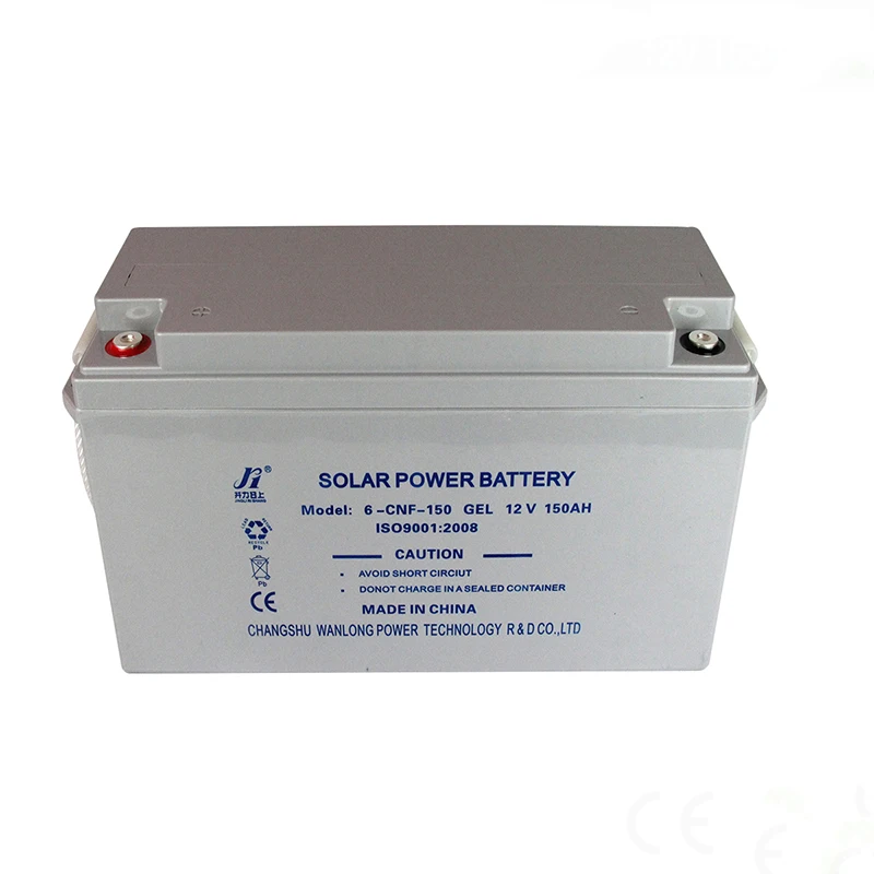 12V 150ah deep cycle agm maintenance free lead acid solar storage battery