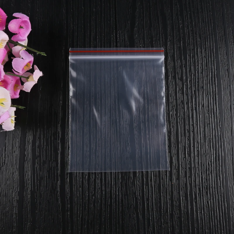 
ready to ship clear mylar ziplock bag transparent zipper bag PE reusable plastic zip lock bags custom with logo accepted 