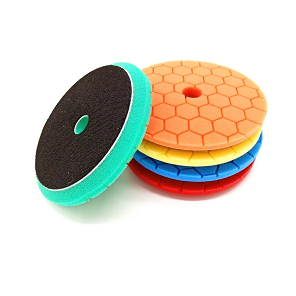 6 Inch hex buff polishing pad 150mm Germany foam car wax sponge dual action polish car