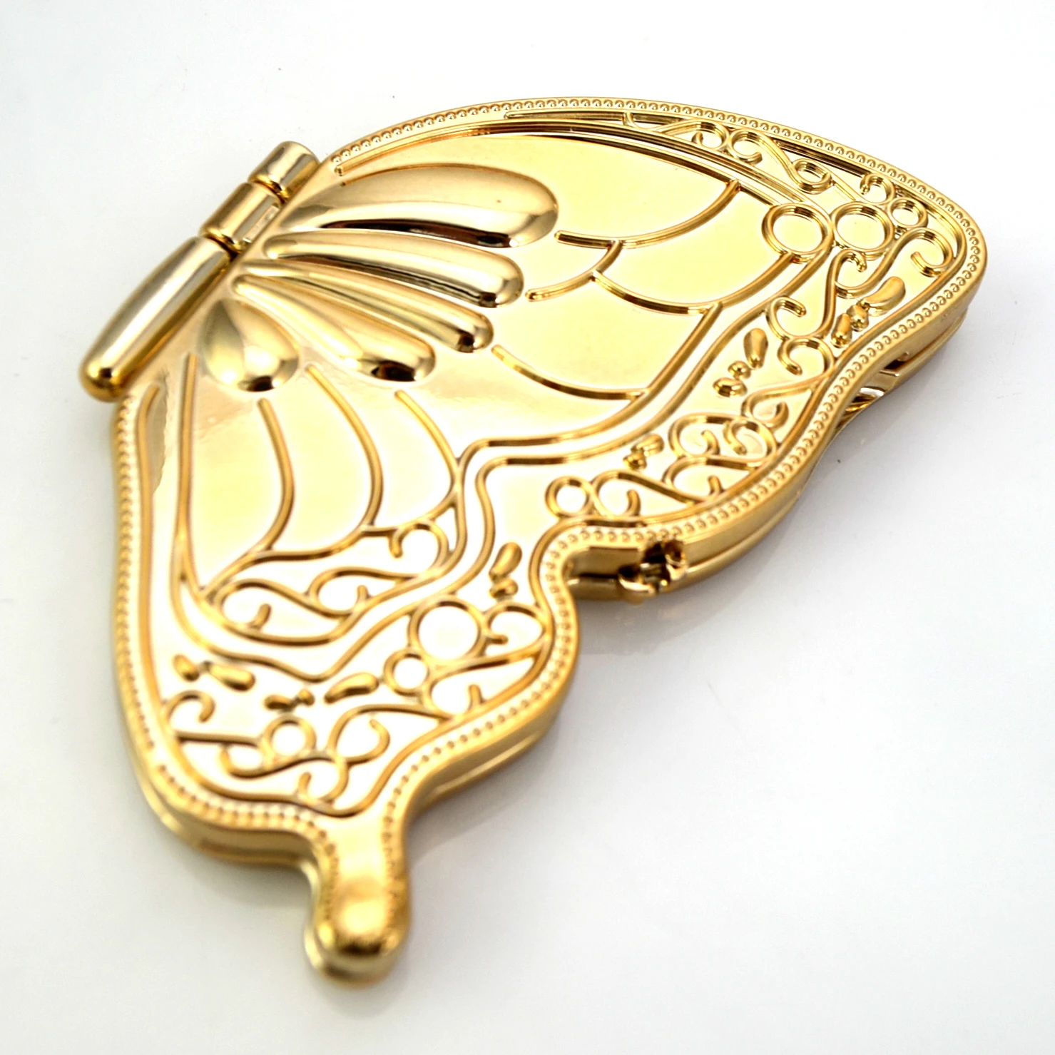 Butterfly Pocket Plastic Mirror Compact Makeup Mirror UV Gold Compact Mirror