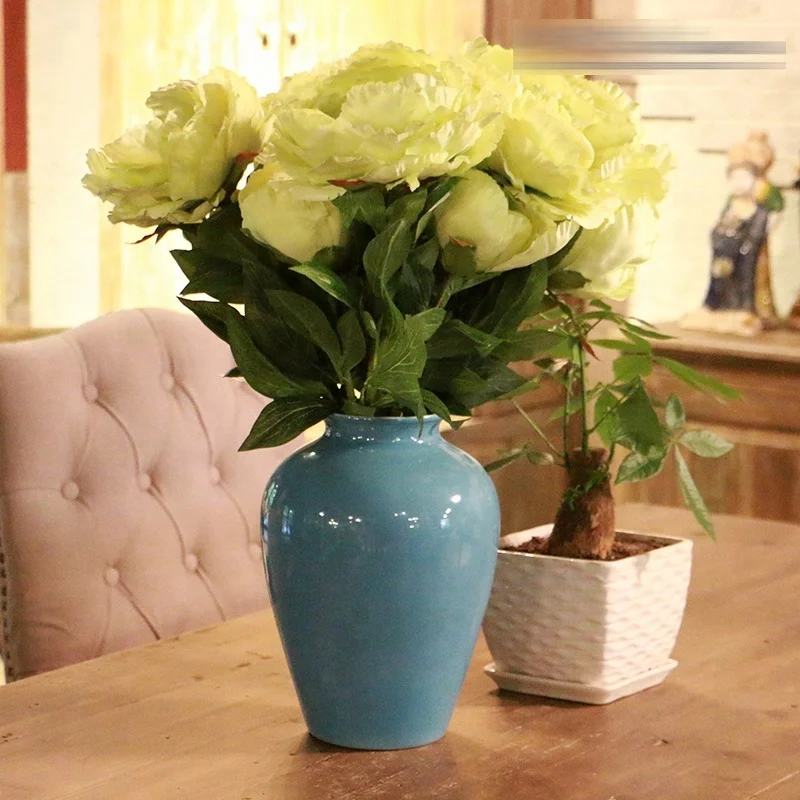 
 Classic Jingdezhen ceramic table flower vase with single color for home hotel porcelain decorative  