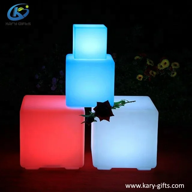 Rechargeable Luminous Multi sizes Light LED Cube Chair