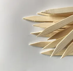 Flat skewers bamboo factory flat skewers supplier long bamboo sticks