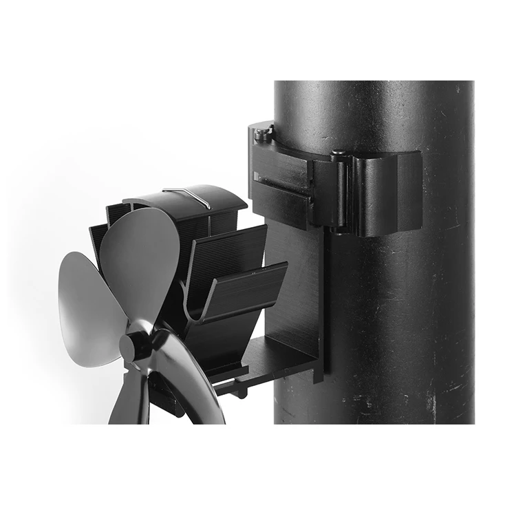 Indoor Home Heater Magnetic Flue Stove Fan Heat Powered 4 Blades Ecofan Wood Fireplace Sets Accessories