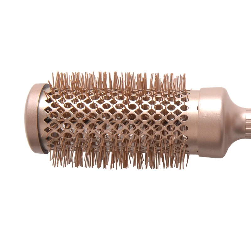 OEM ODM Hairdressing hair styling  plastic brush gold  rolling hair brush for women round brushes for hair professional