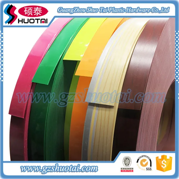 high gloss pvc edge banding tape various color and size for UV Board