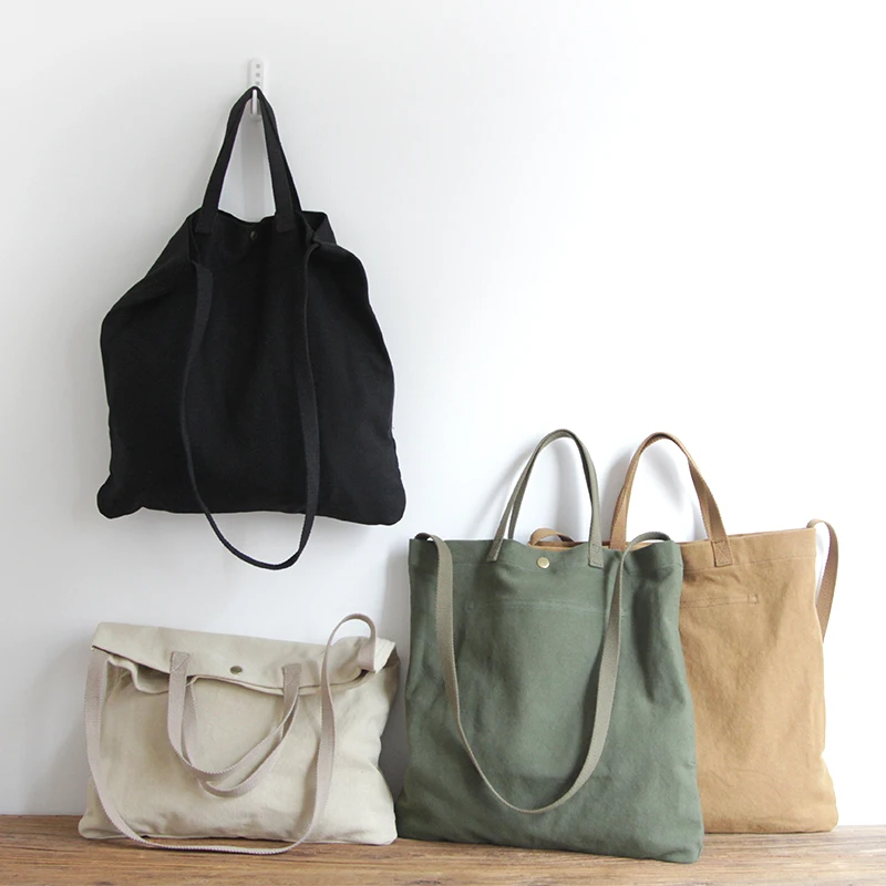 Simple casual Korean version of the shoulder bag lightweight practical cotton canvas tote bag