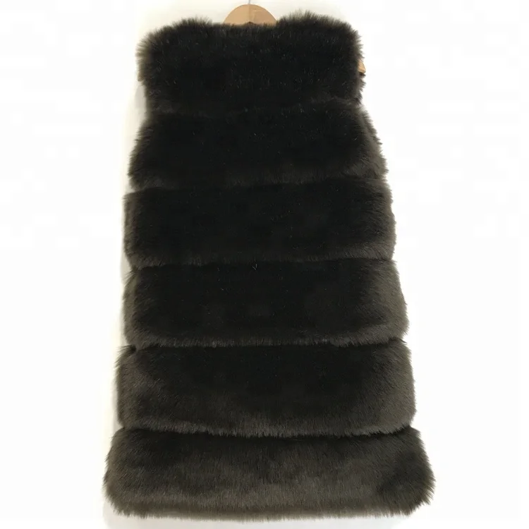 Women vest middle long certified china popular brand fur coat