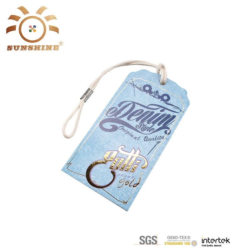 Good Price Supply Direct Square Spot UV Hemp Vintage Hang Tag