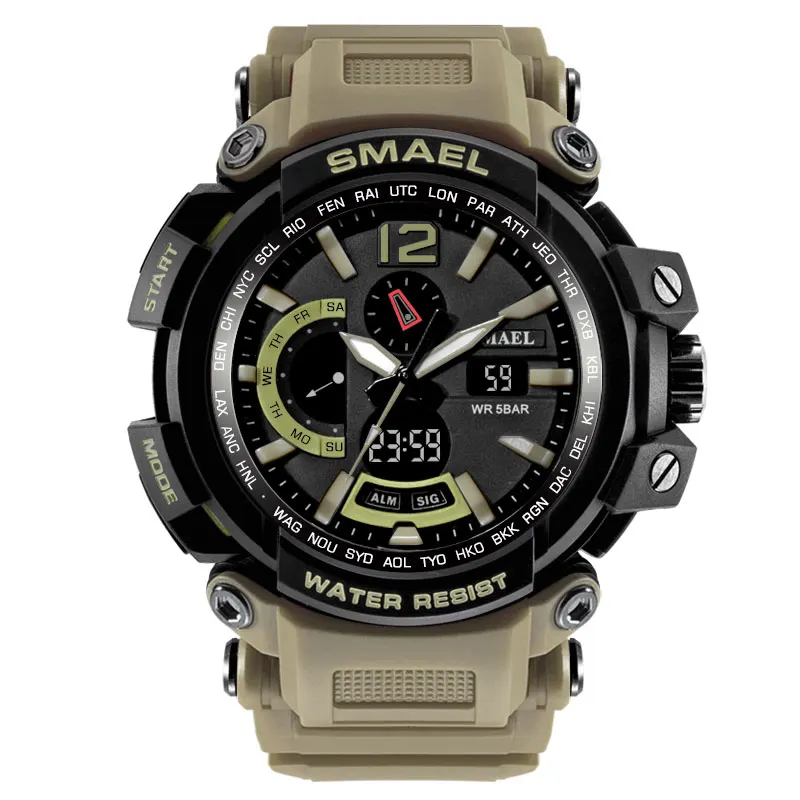 SMAEL Top Brand Luxury LED Digital Watch Boys Military Sport Style Wristwatches Shock Resistant