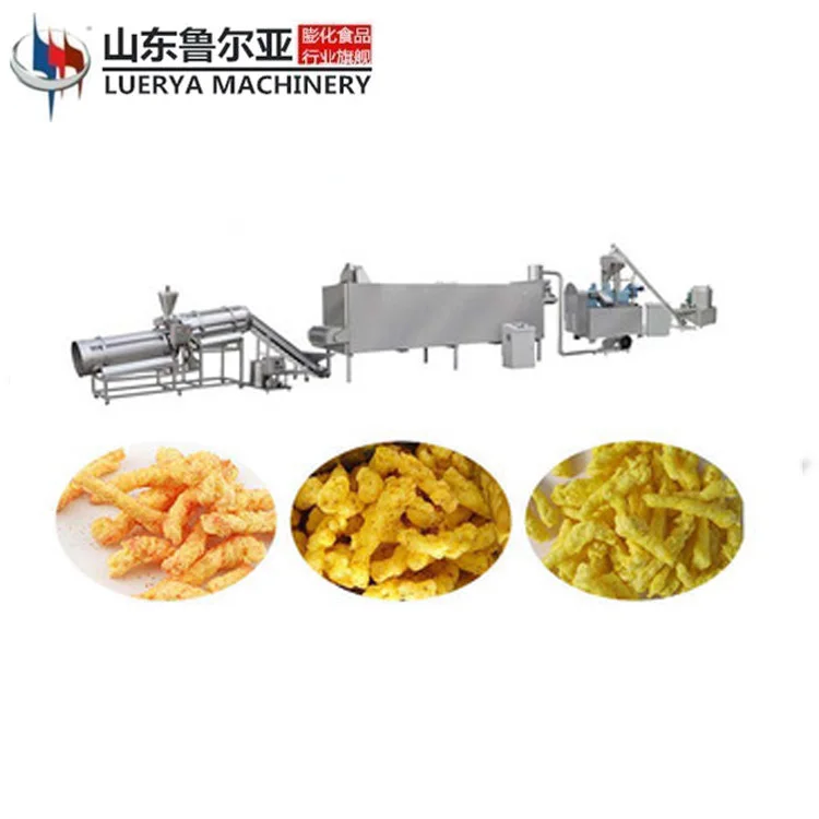 150 kg/h Baked Cheetos Puffs Kurkure Food Extruder production line