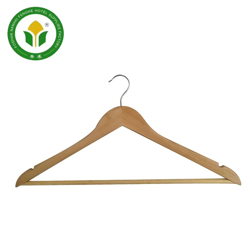 Household hotel room brown wooden clothes hanger stand clothes rack