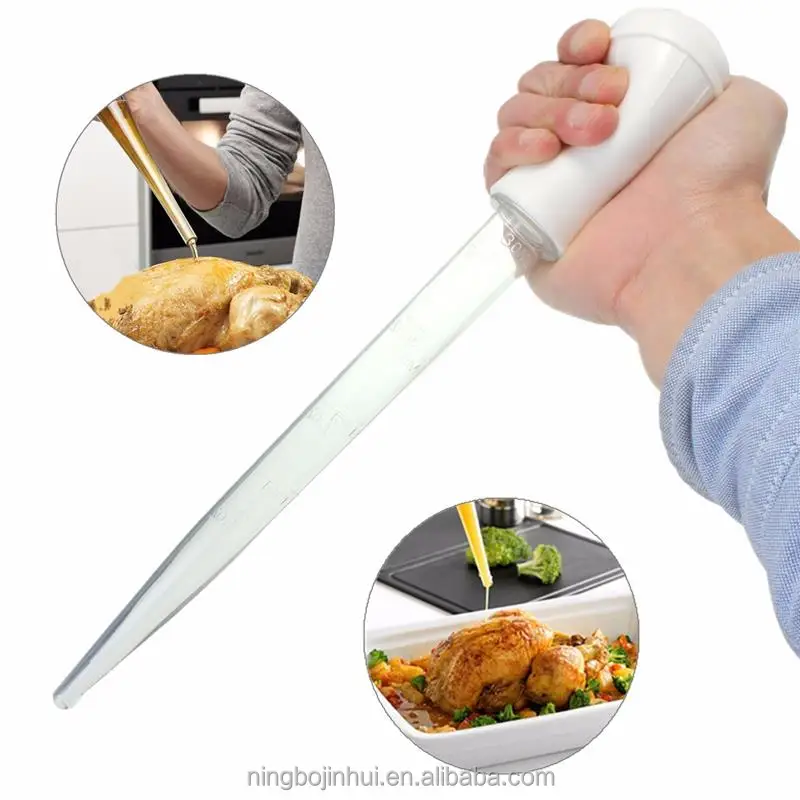 Factory wholesale Turkey pump seasoning pump barbecue tools dripping oil seasoning tube with brush kitchen gadgets customizable