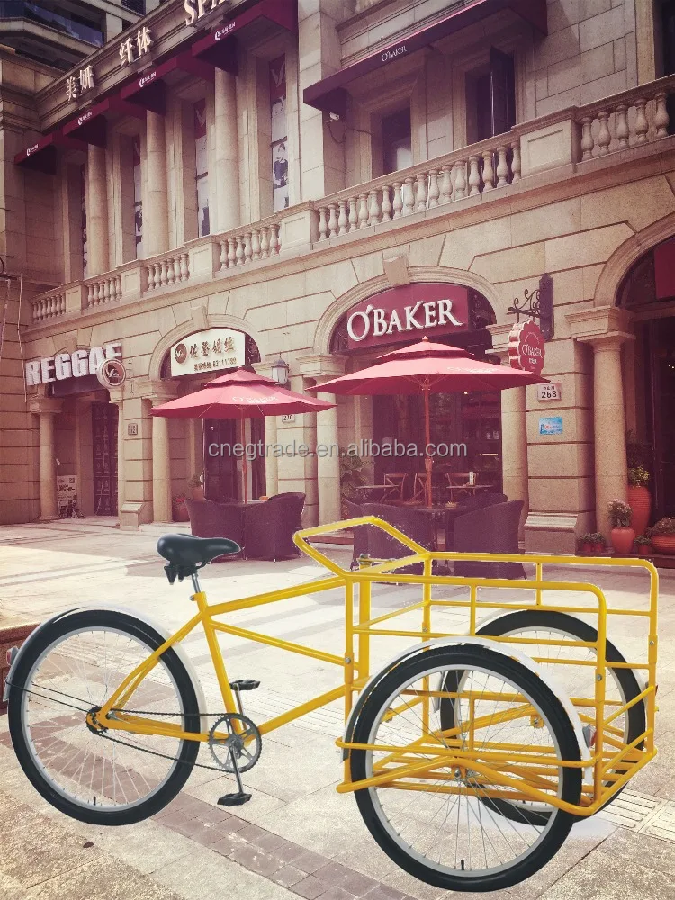 26INCH Three wheel Cargo Tricycle UB9033/steel frame Heavy Duty Industrial Tricycle for Delivery Cargoes in Factory Industrial