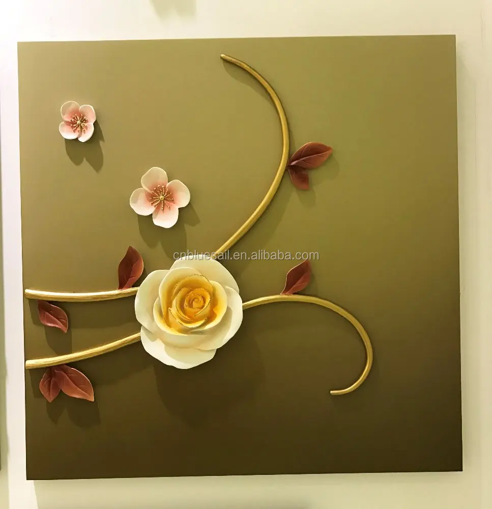 Resin art painting, Handpainted 3D flower art, Home Hotel decoration