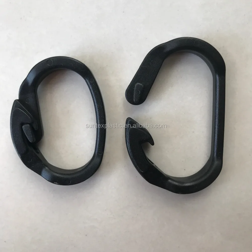 Black Plastic Connector Carabiner Hook Clip For Outdoor Camping Tent Tarp Cherry fruit orchard O hook C hook