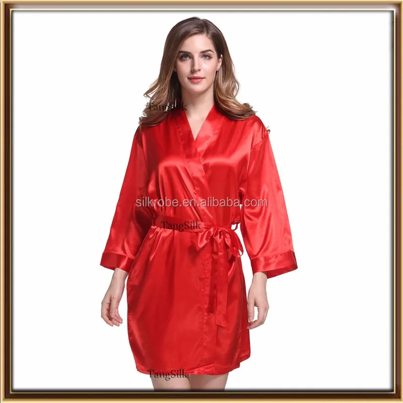 supply long sleeve spandex satin silk bathrobes