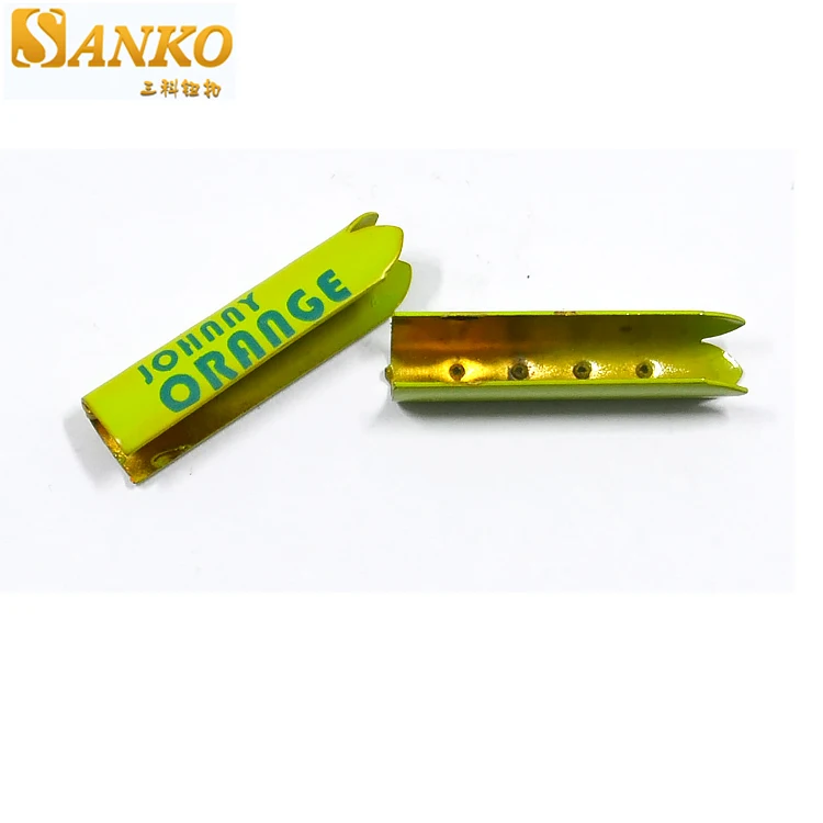 Логотип под заказ медный металлический шнурок Веревка Зажим крышка