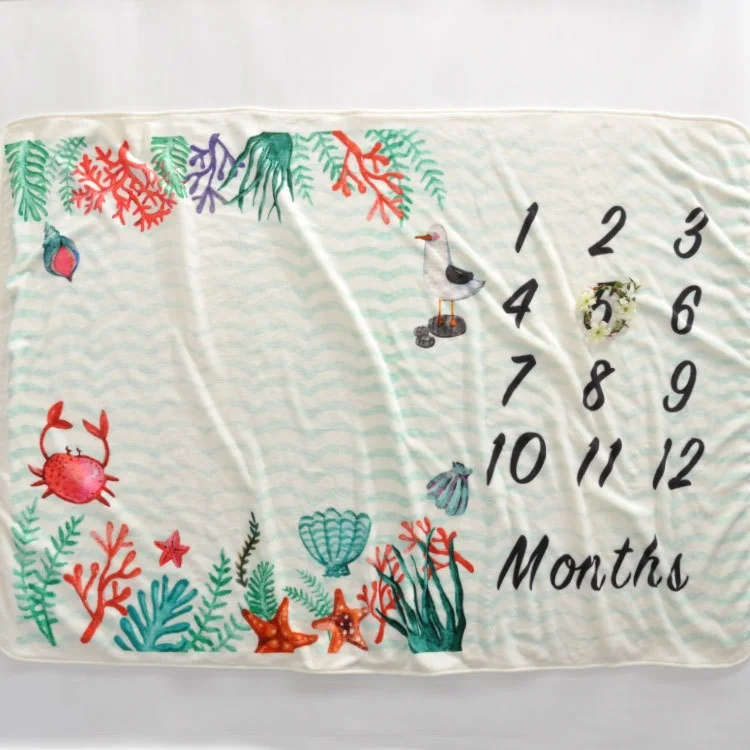 Custom printing new born baby mink blanket super soft
