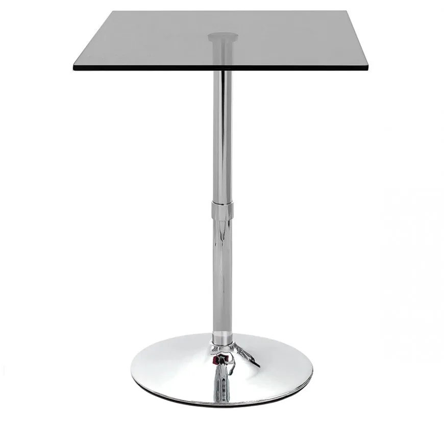 Лидер продаж, современный квадратный барный стол из закаленного стекла с регулируемой высотой