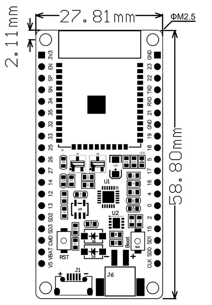  Макетная плата ESP32 модуль WROOM32 работает с Arduno