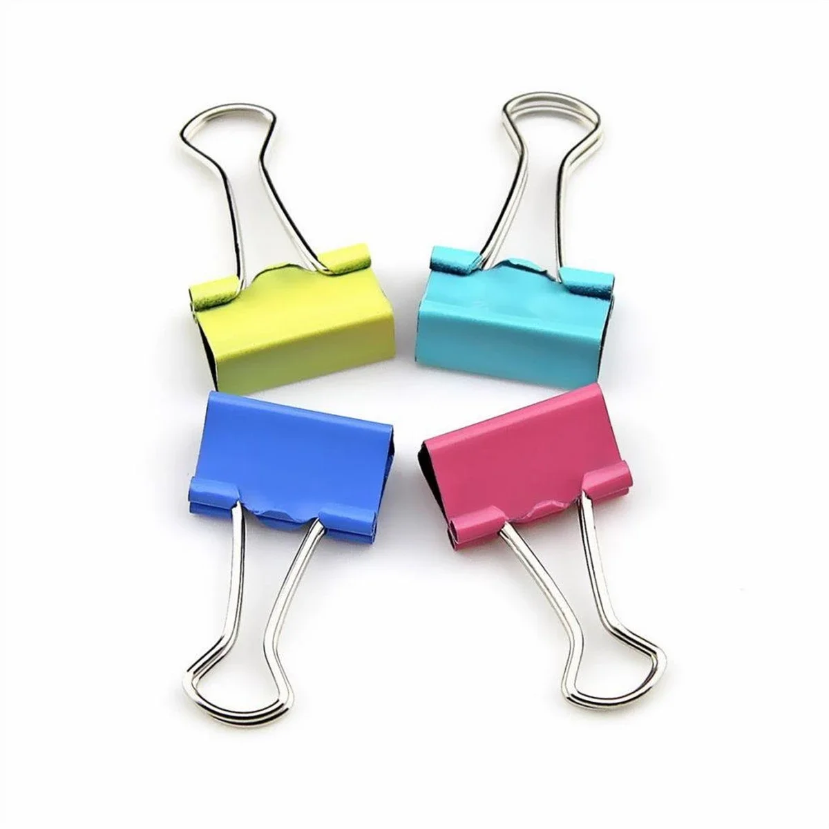 25mm Binder Clip Long Tail Clips Colorful Metal for Stationery Supplies