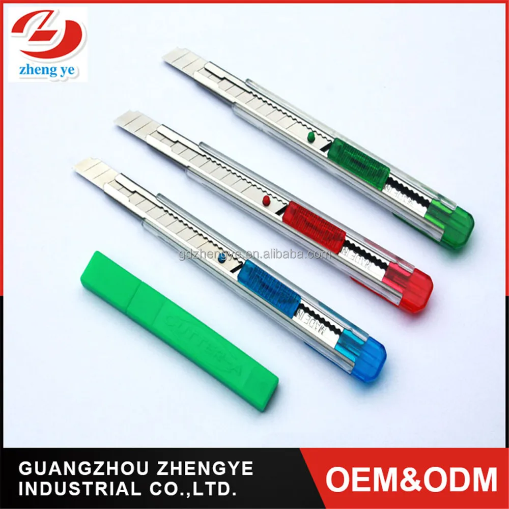 wholesale 9mm mini snap off art paper knife cutter for cutting or DIY