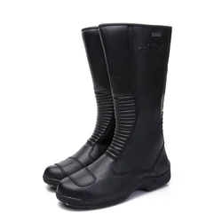 ARCX Men Motorcycle Police Patrol Riding Tall Boots Motorcycle Police Leather Riding Boots Black for Men