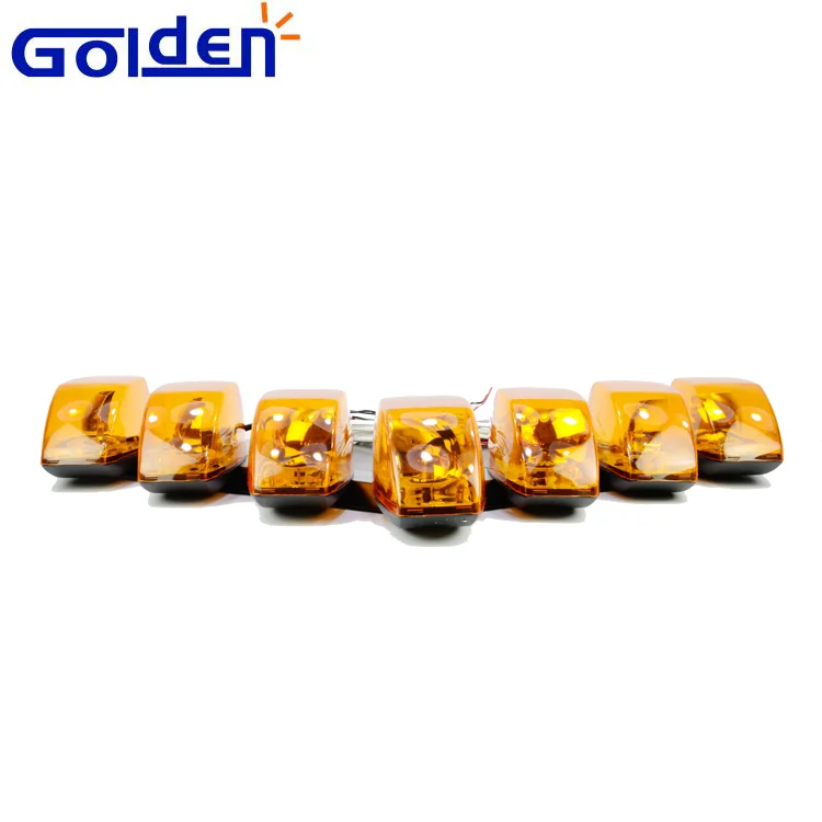 Car roof rotating warning amber halogen V shape lightbar