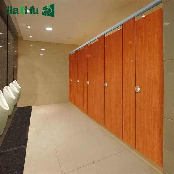 jialifu factory direct sale wood grain hpl washroom cubicle