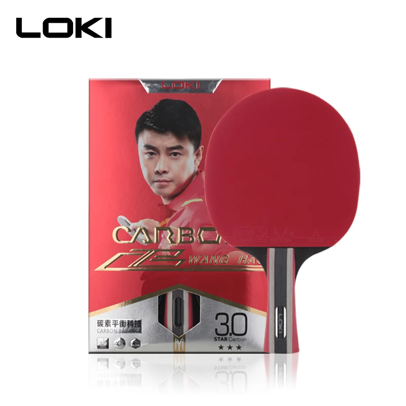 LOKI Wholesales available new 3 star good quality best table tennis racket with ittf approved rubber