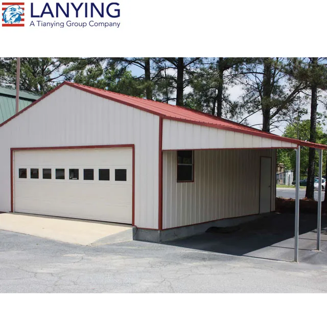Prefabricated steel metal frame storage shed