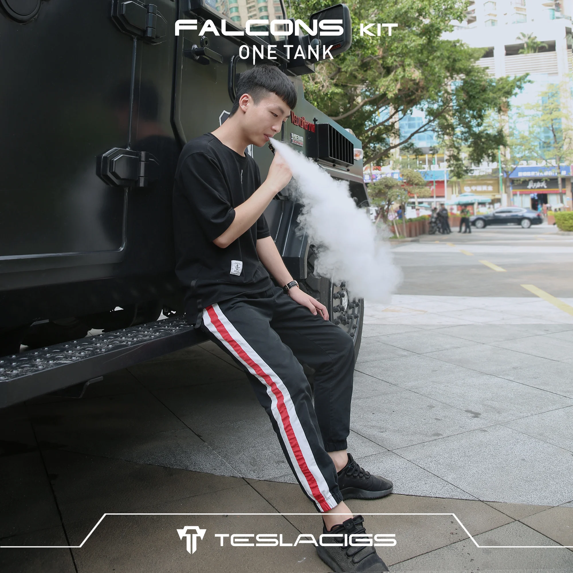 
2018 Teslacigs Newest Starter Kit Falcons One Tank 510 thread Small Box Mod 