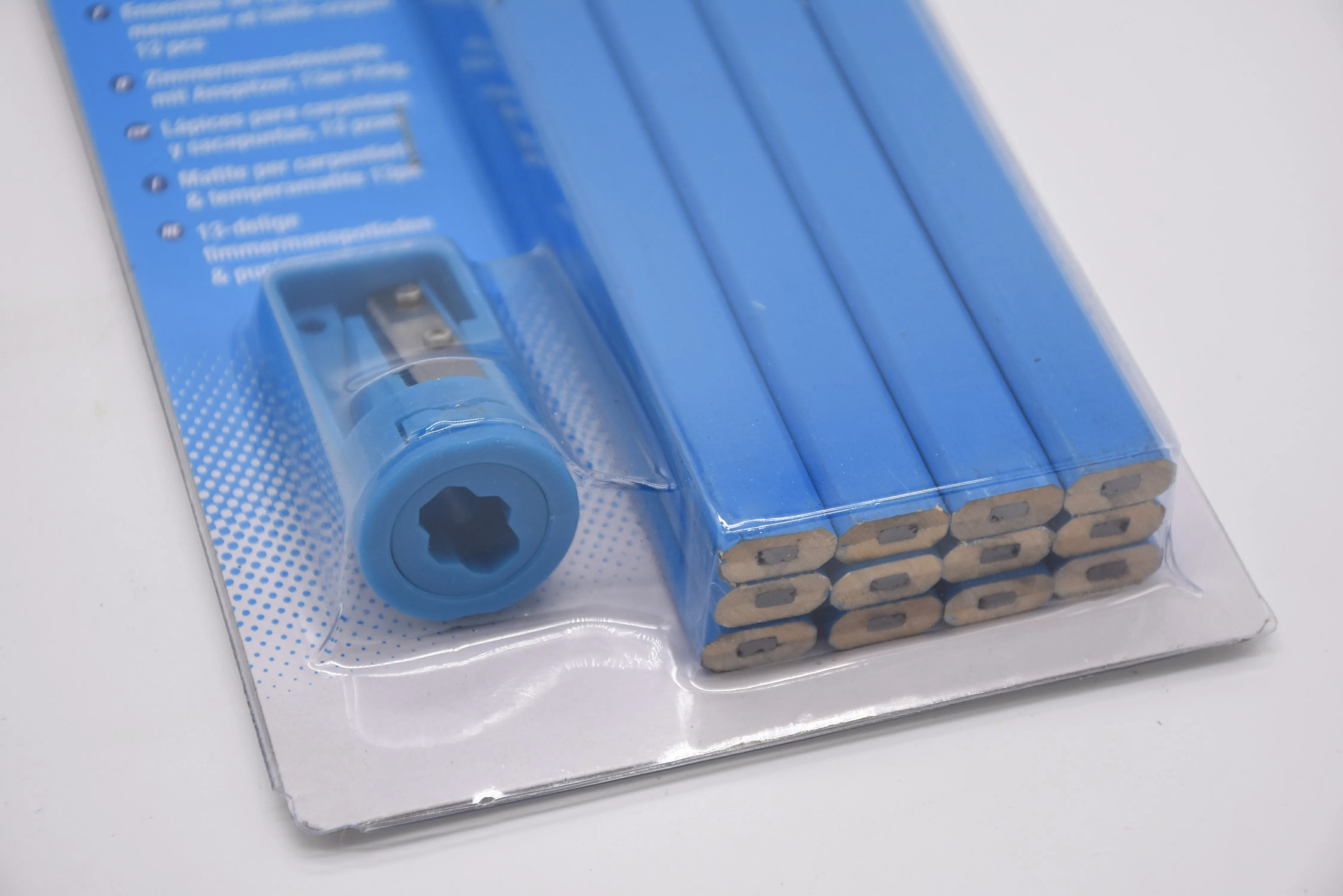 
High quality wooden promotional carpenter pencil with eraser 