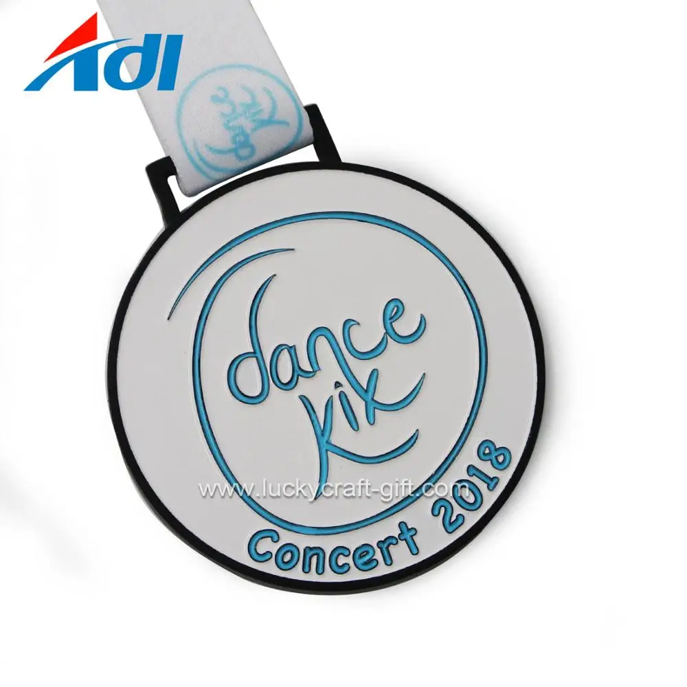 Wholesale custom soft ename metal gym dance medal with ribbon made in china