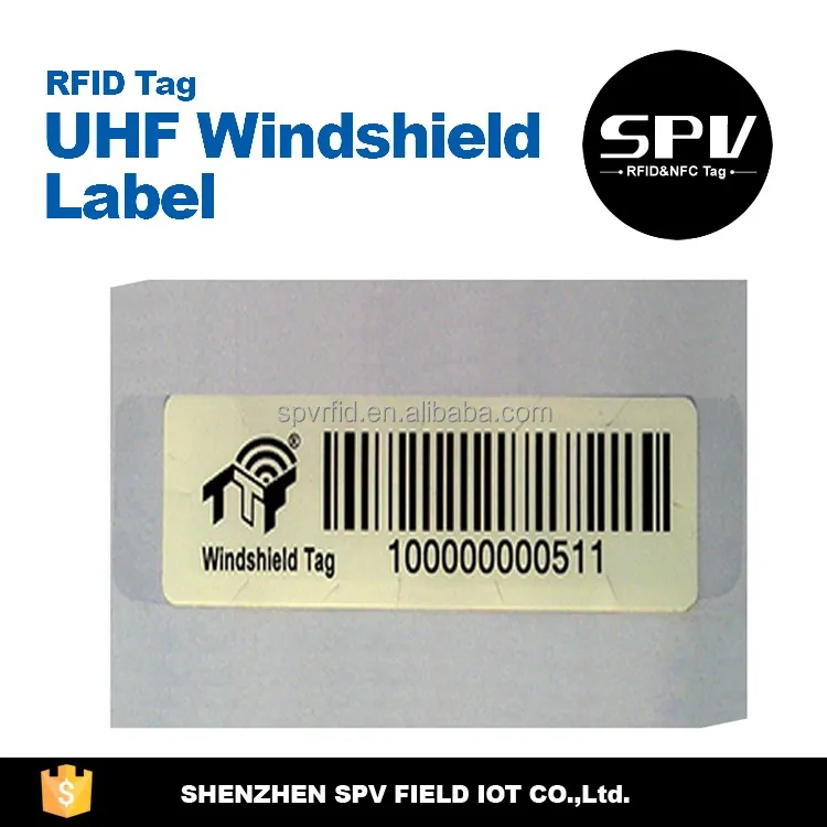 Модернизированный считывания RFID UHF лобового стекла этикетки для парковки и управления движением