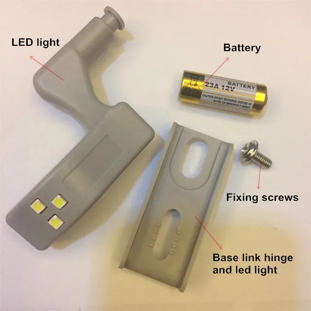 Wardrobe door kitchen cabinet LED Battery Hinge light hinge lamps induction LED hinge lighting