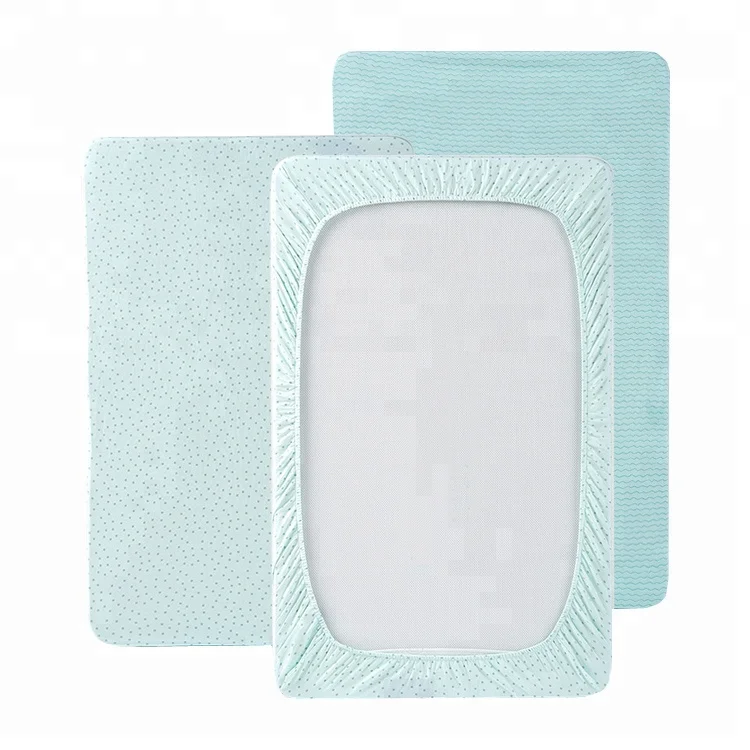 Hot sales Organic 100% cotton printed baby fitted crib sheets