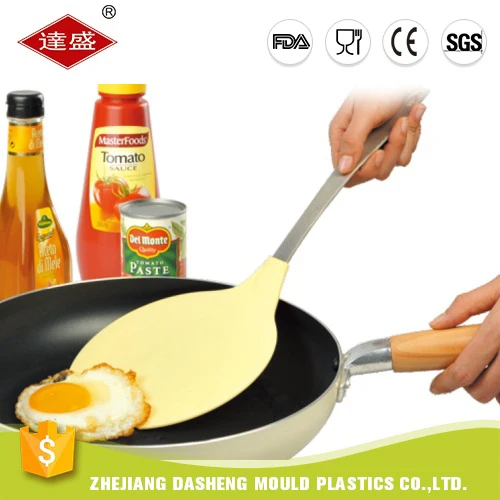 Поставщик золота шумовкой жарки ковш яйцо из металла пластиковые инструменты из нержавеющей стали, кухонная шпатель