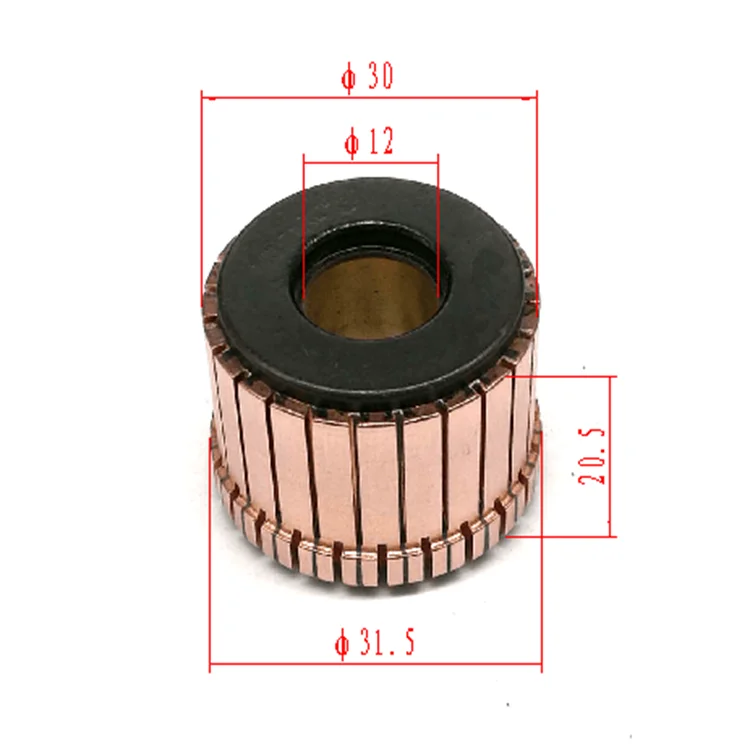 OD30* ID12*H24.5-24 groove  commutator for electric drill power tools  . high quality and free samples