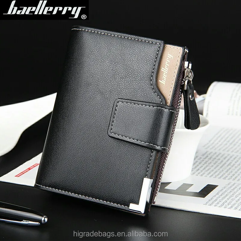 men short pu leather wallet with coin pocket wholesale