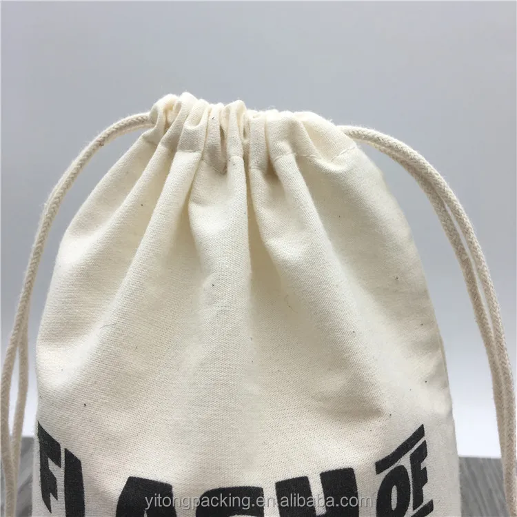 Wholesale Calico Cotton Muslin Drawstring Bag With Logo