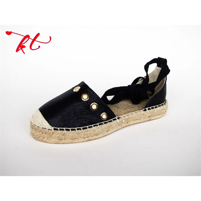 High Quality Sell Well Fashion Women Flat Crochet Espadrille Casual