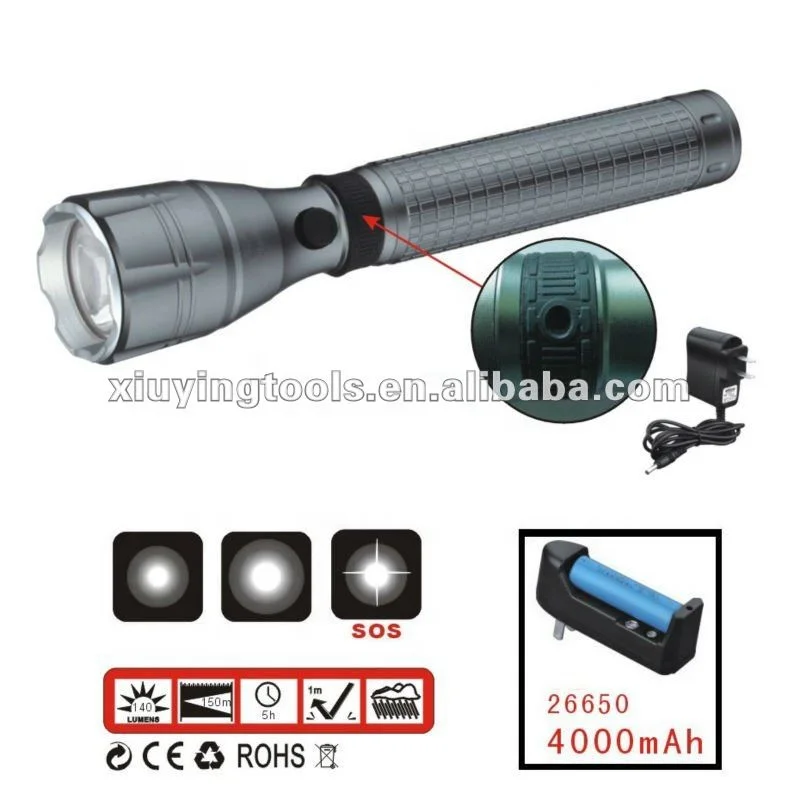  3 Вт наружный светодиодный перезаряжаемый фонарик SOS