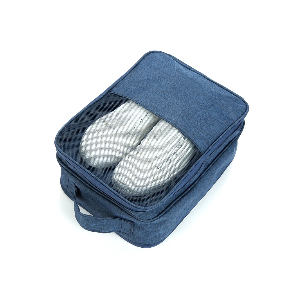 Пользовательские двухслойные молнии загрузки мешок путешествия пыли мешок обуви для хранения