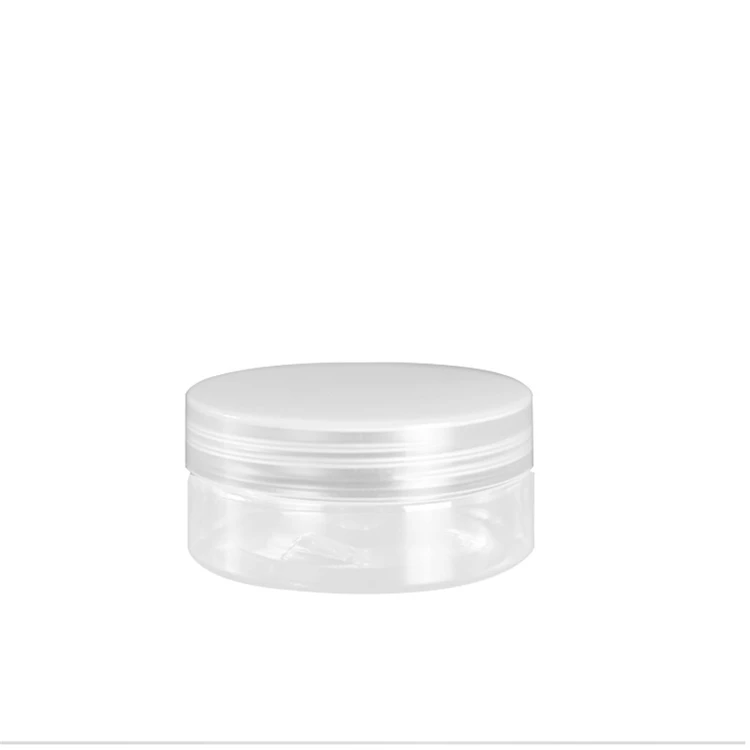 IBELONG Wholesale 60ml empty round clear pet plastic cosmetic packaging cream jar  with clear plastic cap